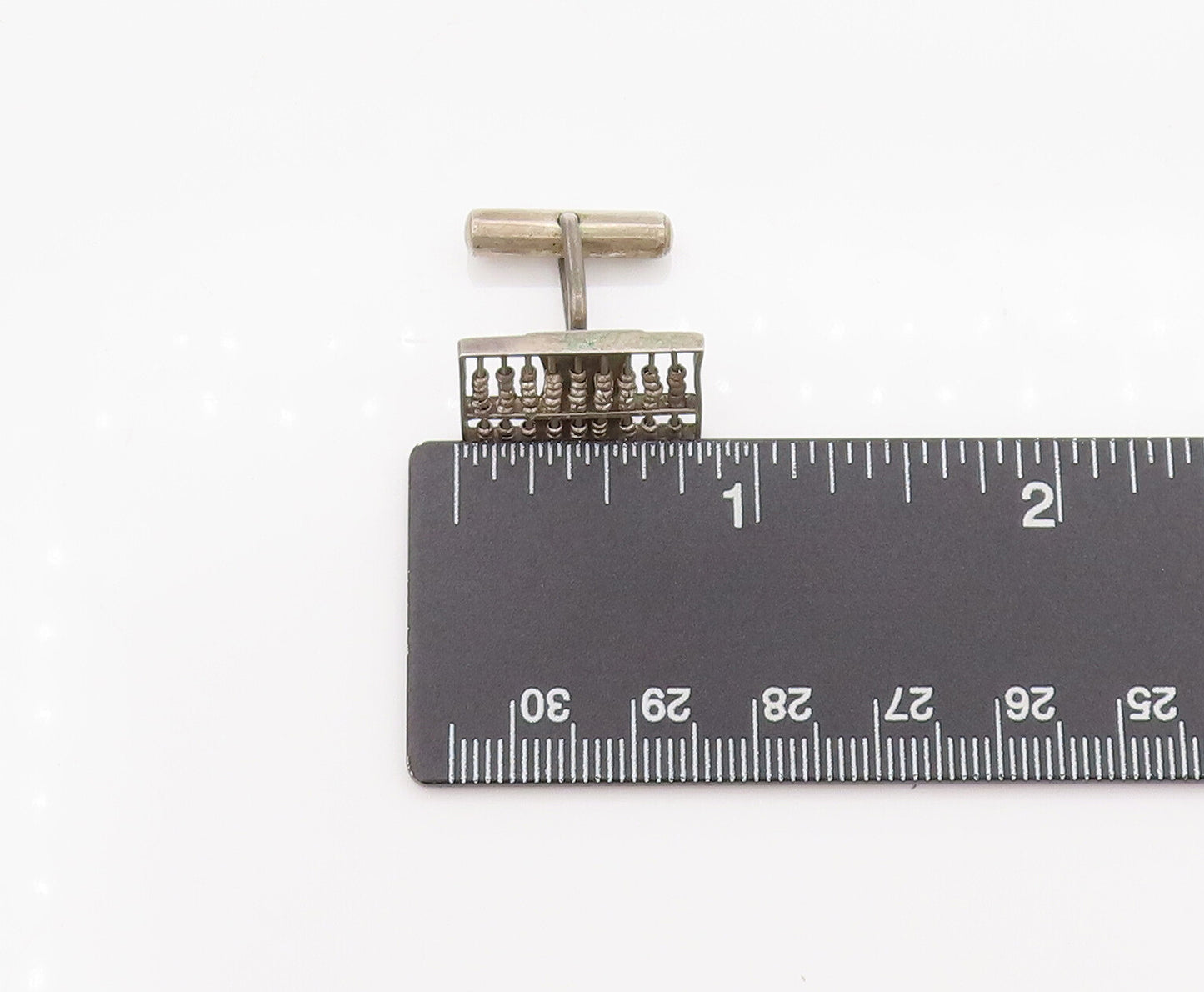 925 Sterling Silver  Vintage Mini 3D Movable beads Abacus Cuff Links  TR3519
