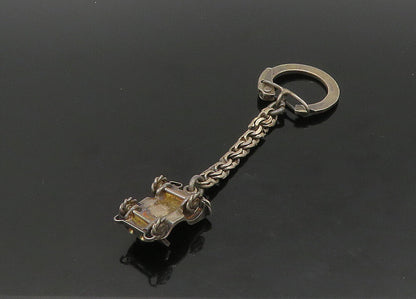 MEXICO 925 Sterling Silver  Vintage Dark Tone Car Key Chain (SPINS)  TR3033