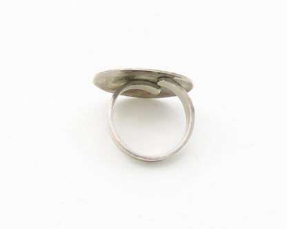 925 Sterling Silver  Vintage Shiny Textured Round Band Ring Sz 11.5  RG17879