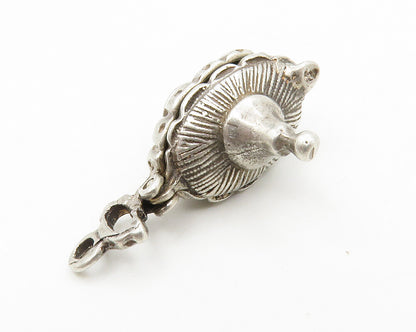 925 Sterling Silver  Vintage Petite Genie Lamp Pendant (OPENS)  PT10578
