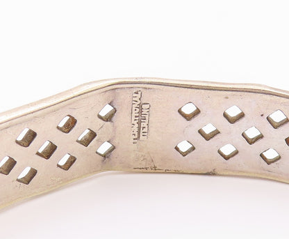 INTERNATIONAL 925 Sterling Silver Vintage Weaved Design Cuff Bracelet BT8323