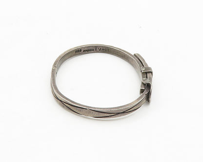 MEXICO 925 Sterling Silver  Vintage Watch Strap Motif Bangle Bracelet  BT7046