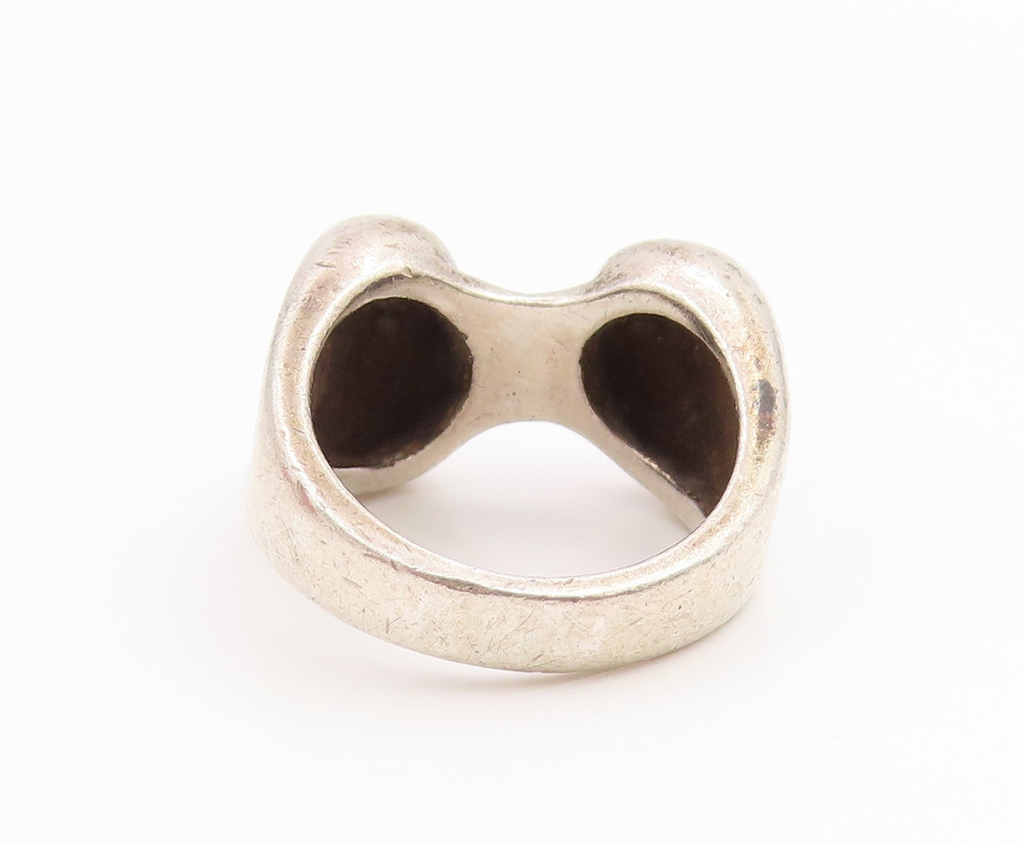 925 Sterling Silver Vintage Ring MINAS SPIRIDIS Modernist Band  Sz 6  RG36105