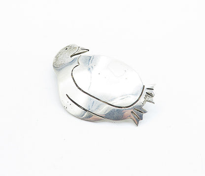 MEXICO 925 Sterling Silver  Vintage Shiny Etched Penguin Brooch Pin  BP2644