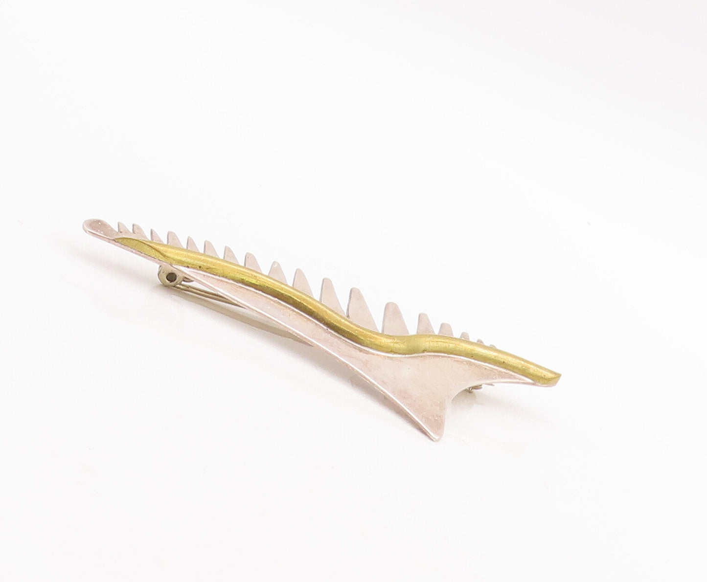 925 Sterling Silver Vintage Brooch Pin MEXICO Designer Spikey Cutout  BP11057