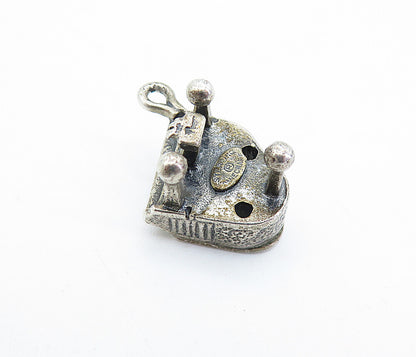 DANECRAFT 925 Sterling Silver  Vintage Grand Piano Music Motif Pendant  PT5391