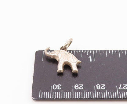 925 Sterling Silver  Vintage Shiny Petite Hollow Elephant Pendant  PT13255