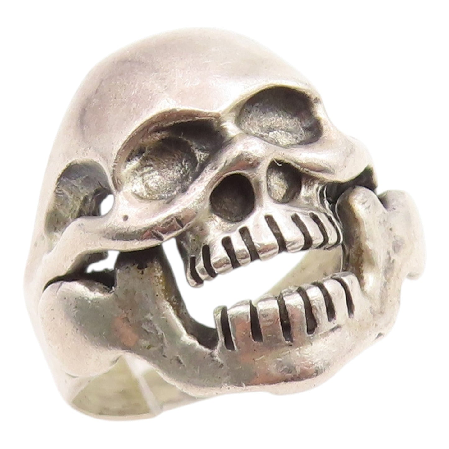 925 Sterling Silver Vintage Ring Carved Gothic Skill Band Moves  Sz 6  RG35603