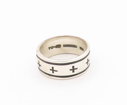 925 Sterling Silver Vintage Ring MEXICO Solid + Sign Etched  Sz 10  RG32418