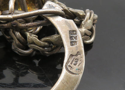 MEXICO 925 Sterling Silver  Vintage Dark Tone Car Key Chain (SPINS)  TR3033
