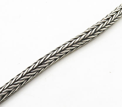 925 Sterling Silver  Vintage Shiny Minimalist Wheat Link Chain Necklace NE2587