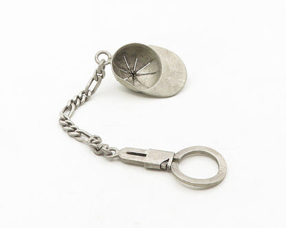 NVC MEXICO 925 Sterling Silver  Vintage Baseball Cap Motif Key Chain   TR1751