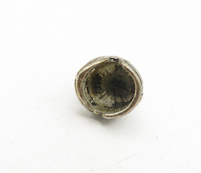 925 Sterling Silver  Vintage Dark Tone Football Helmet Sports Pendant  PT6683