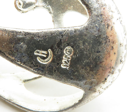 CAROLYN POLLACK RELIOS 925 Silver  Vintage Modernist Family Pendant  PT12581