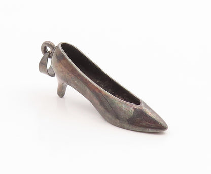 925 Sterling Silver Vintage Pendant NINE WEST Classic High Heel Shoe  PT26066