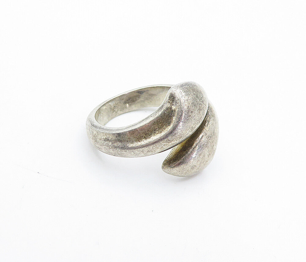 925 Sterling Silver  Vintage Smooth Arrow Bypass Band Ring Sz 6.5  RG4360
