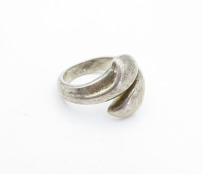 925 Sterling Silver  Vintage Smooth Arrow Bypass Band Ring Sz 6.5  RG4360