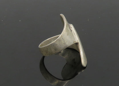 925 Sterling Silver  Vintage Antique Shiny Bypass Band Ring Sz 6  RG20906