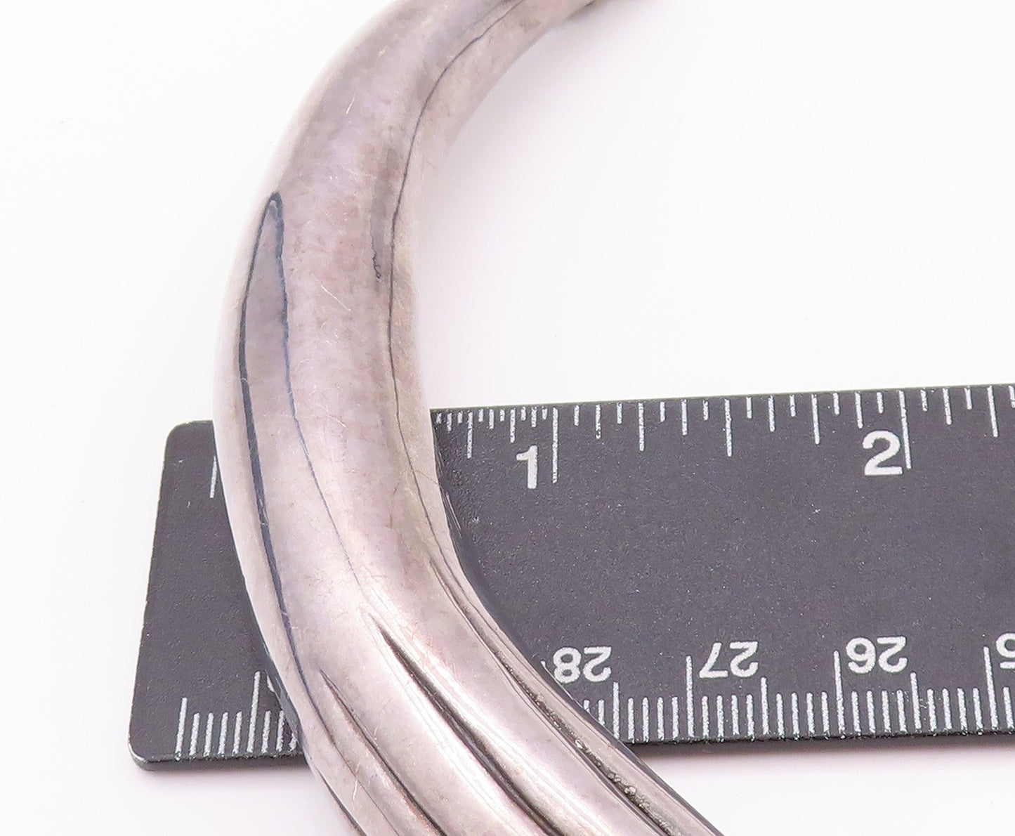 925 Sterling Silver Vintage Necklace YAACOV HELLER Solid Grooved Designer NE4489