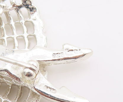 925 Sterling Silver Vintage Brooch Graceful Ballerina Ballet Dancer Pin  BP11978