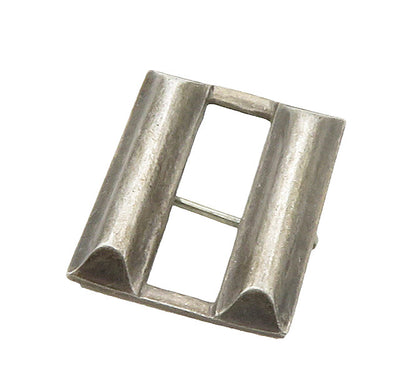 925 Sterling Silver  Vintage Dark Tone Smooth Square Brooch Pin  BP6467
