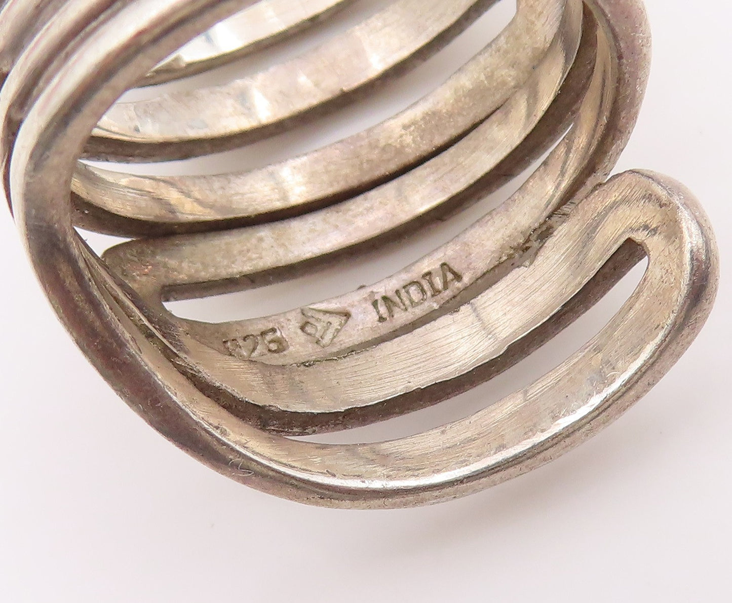 925 Sterling Silver Vintage Ring SILPADA Modernist Coil Maze  Sz 7.5  RG34388