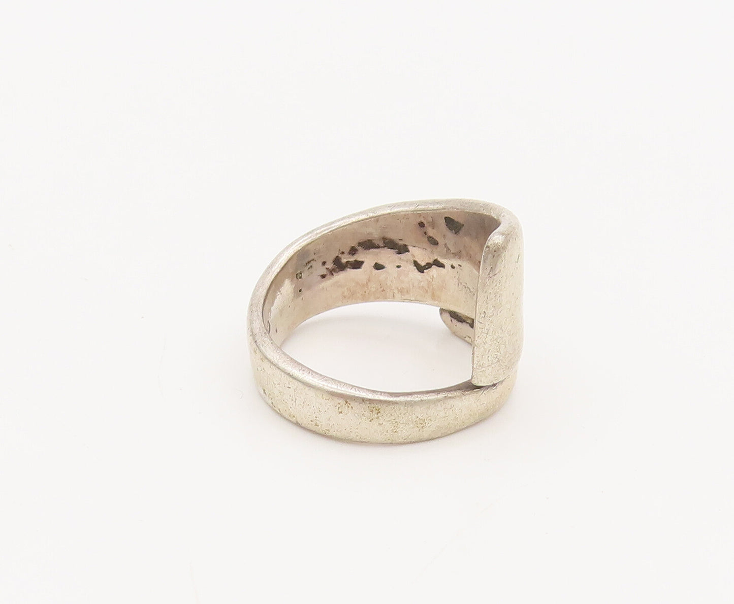CELLINI 925 Sterling Silver Vintage Antique Beaded Bypass Ring Sz 4  RG27283