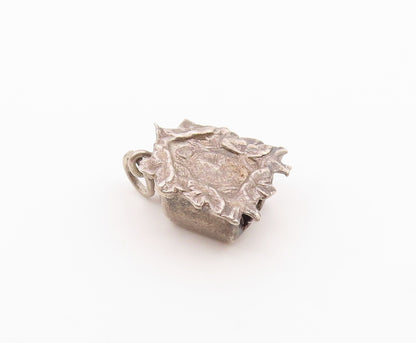 925 Sterling Silver  Vintage Petite Cuckoo Clock Motif Pendant  PT17527