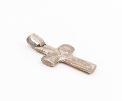925 Sterling Silver Vintage Pendant Solid Coptic Religious Cross Charm  PT25283
