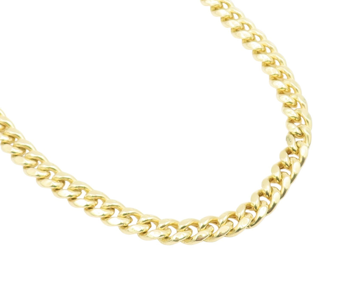 925 Sterling Silver Vintage Necklace Gold Plated Chunky Cuban Link Chain  NE4748