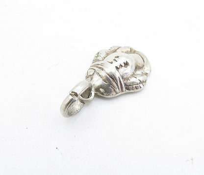 925 Sterling Silver  Vintage Petite Person Wearing Hat Drop Pendant  PT4382