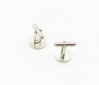925 Sterling Silver  Vintage Shiny Embossed The Giant Killer Cuff Links TR1531