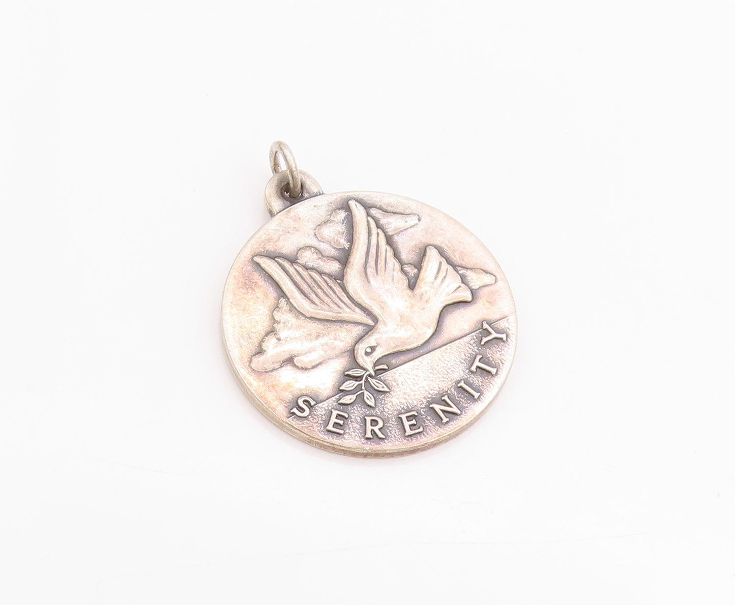 925 Sterling Silver Vintage Pendant JAMES AVERY Pigeon Of Peace Coin  PT24550