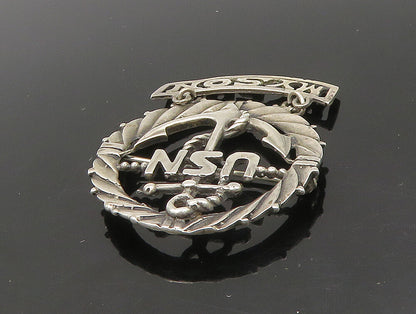 925 Sterling Silver  Vintage United States Navy My Son Brooch Pin  BP9281