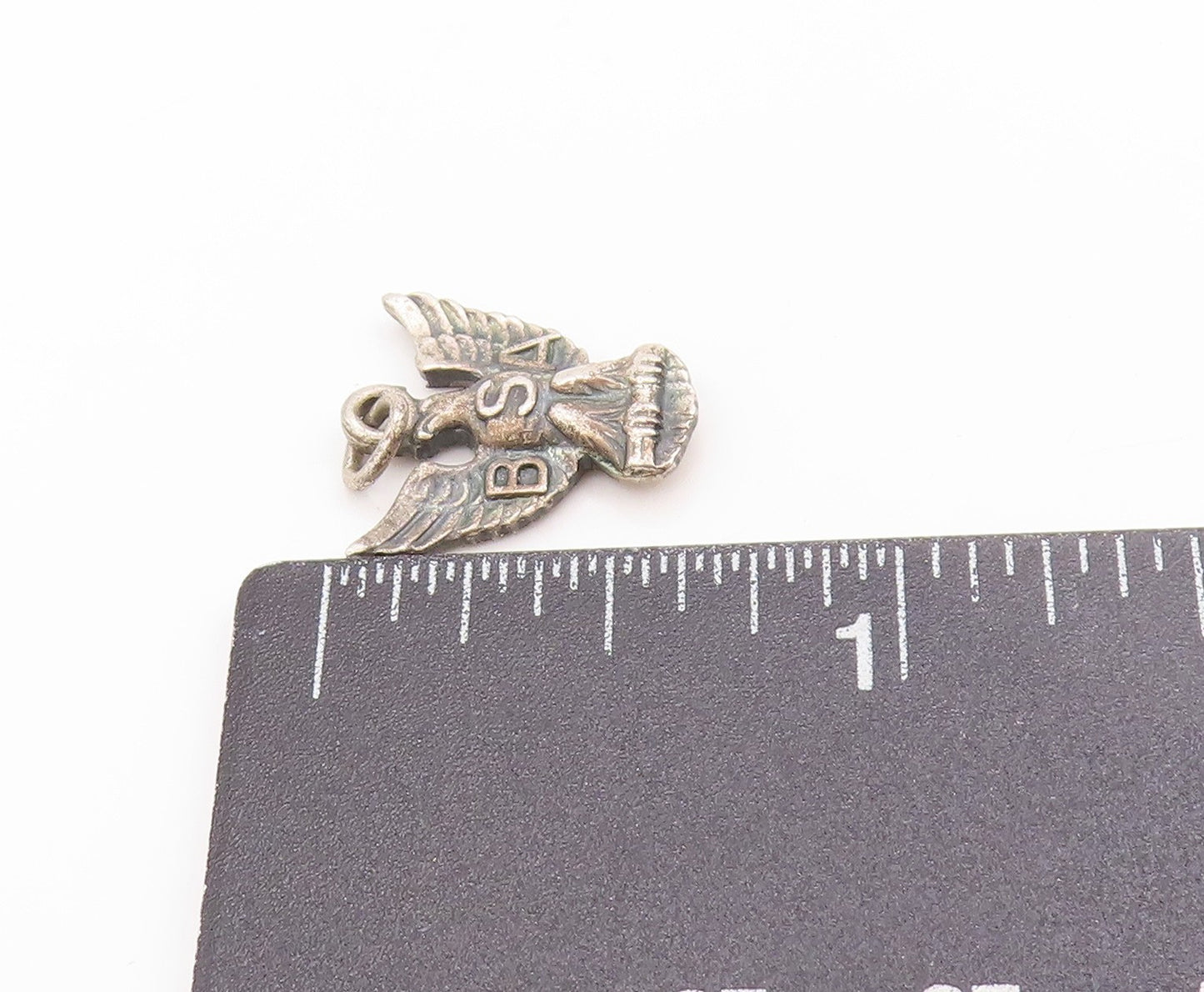 925 Sterling Silver Vintage Pendant BSA Eagle Emblem Of Achievement  PT25008