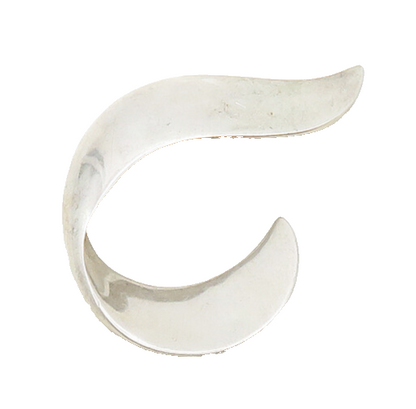 ESPO SIG 925 Silver  Vintage Shiny Smooth Ribbon Swirl Brooch Pin  BP7587