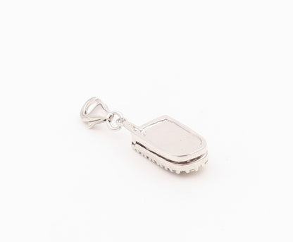 925 Sterling Silver Vintage Pendant Antique CZ Flip Cell Phone OPENS  PT24309