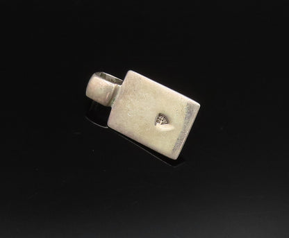 SILPADA 925 Silver  Vintage 3D Graduated Square Black Onyx Pendant  PT21324