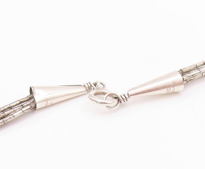 925 Sterling Silver Vintage Necklace NAVAJO Gemstone Tassel Heart  NE4552