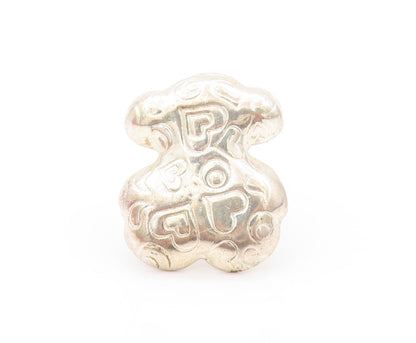 925 Sterling Silver Vintage Ring Amorphas Etched Design  SZ 7  RG32096