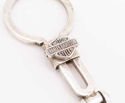 925 Sterling Silver Vintage Keychain Harley Davidson Motor Cycles Shield  TR4163