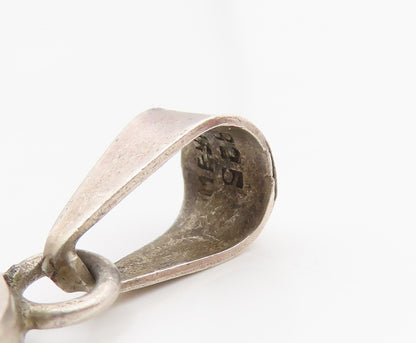 925 Sterling Silver  Vintage Hollow Bear Arrow Animal Motif Pendant  PT19217