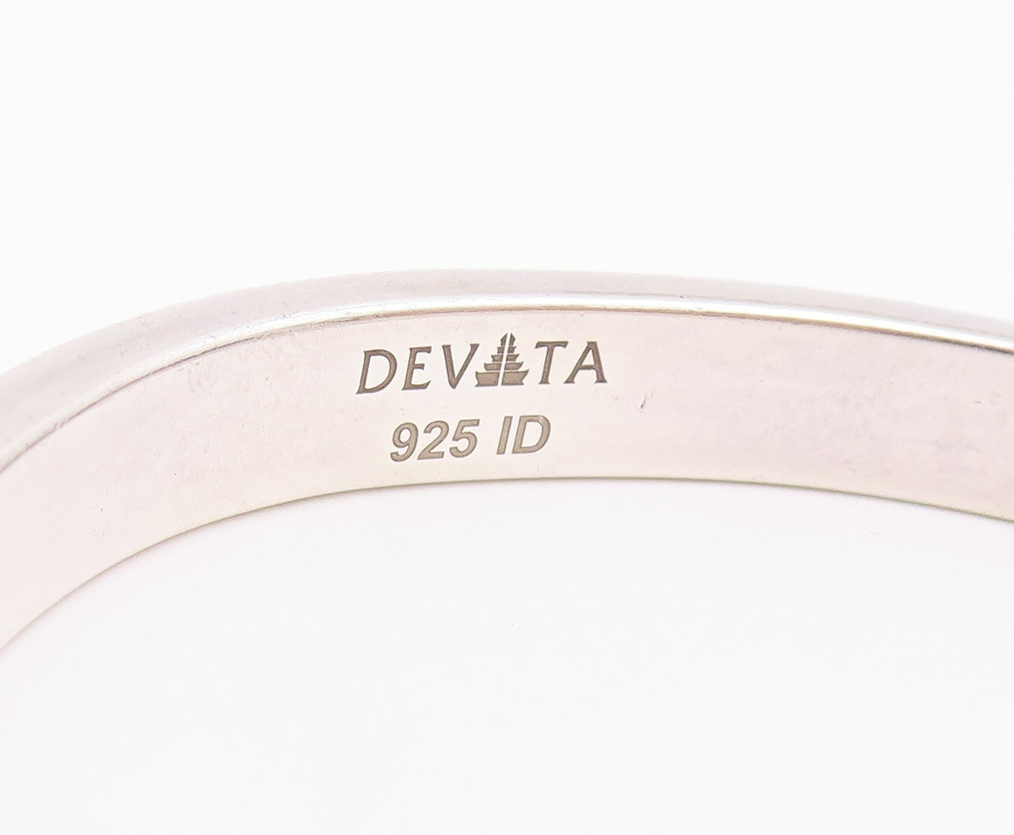 925 Sterling Silver Vintage Bracelet DEVATA Minimalist Hammered Cuff  BT12146