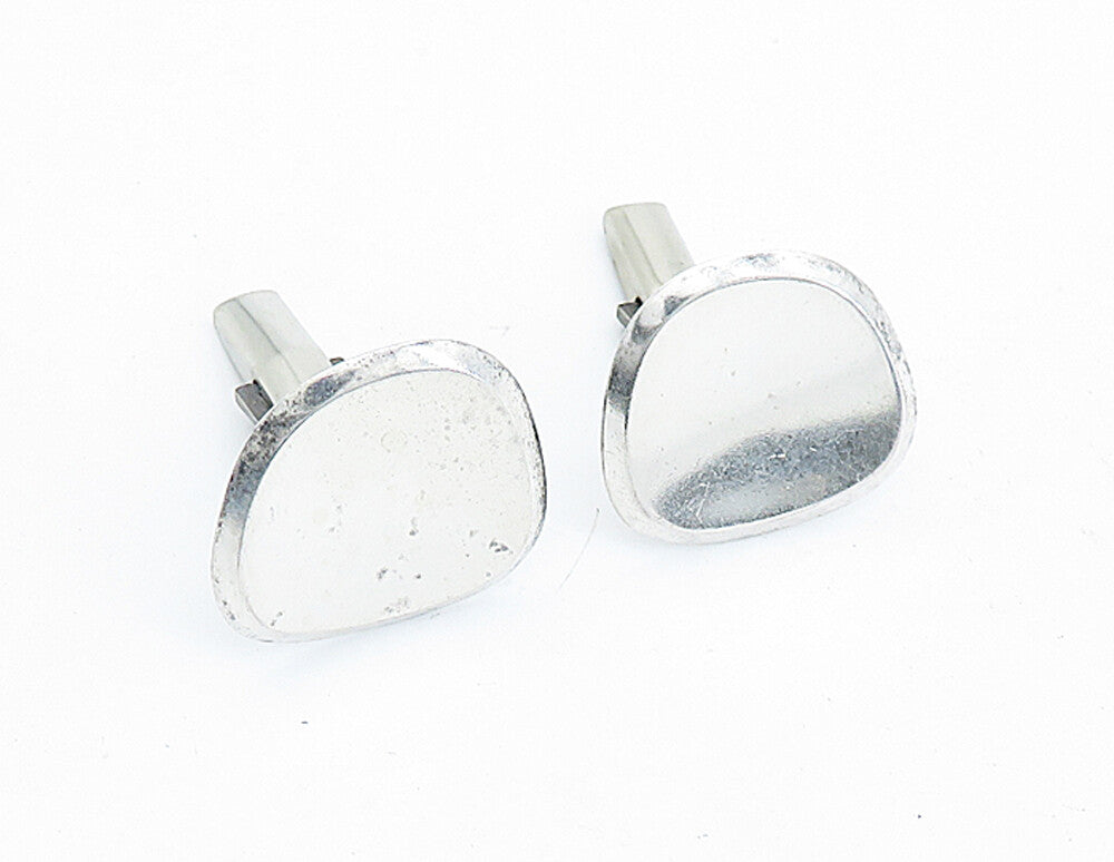 925 Sterling Silver  Vintage Shiny Polished Bullet Back Cufflinks  TR1196