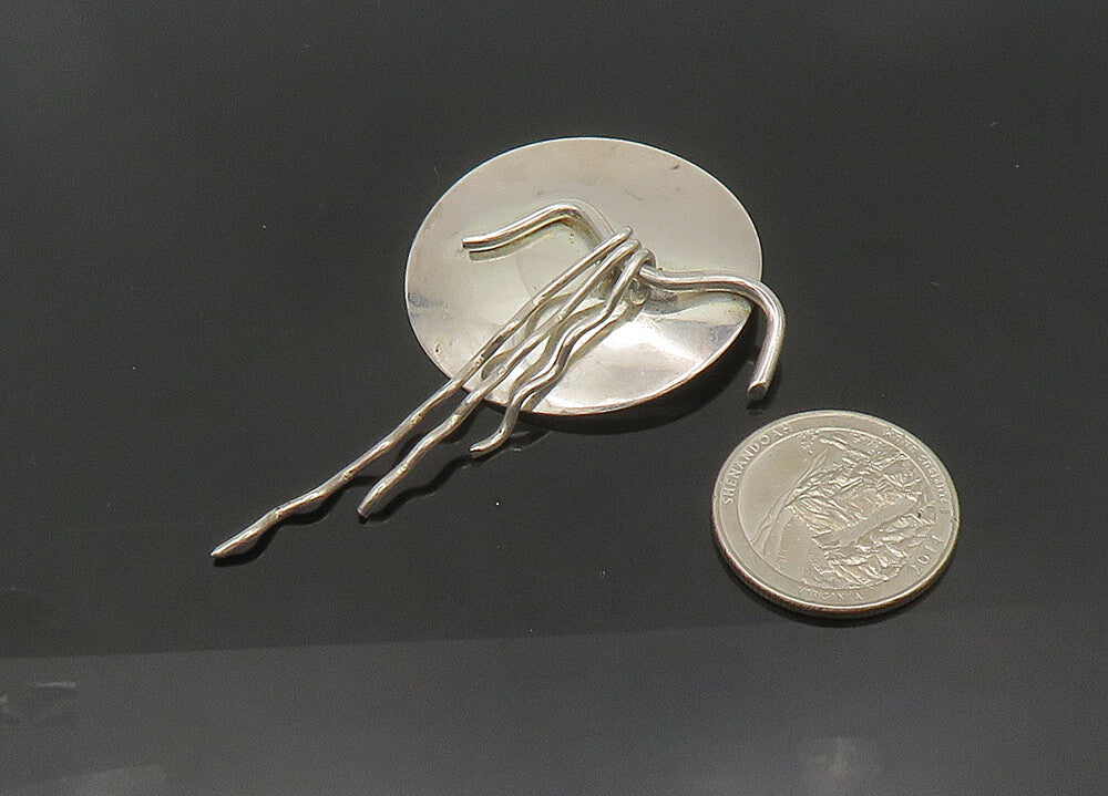 SUSAN CUMMINGS 925 Sterling Silver  Vintage Shiny Modernist Brooch Pin  BP8342