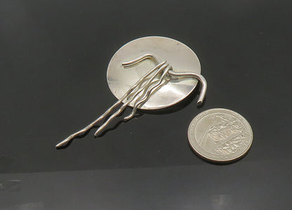 SUSAN CUMMINGS 925 Sterling Silver  Vintage Shiny Modernist Brooch Pin  BP8342