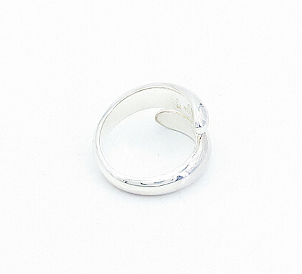 DOUG PAULUS 925 Sterling Silver  Shiny Polished Bypass Band Ring Sz 6.5 RG3926