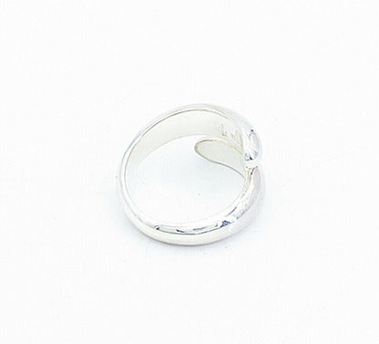 DOUG PAULUS 925 Sterling Silver  Shiny Polished Bypass Band Ring Sz 6.5 RG3926