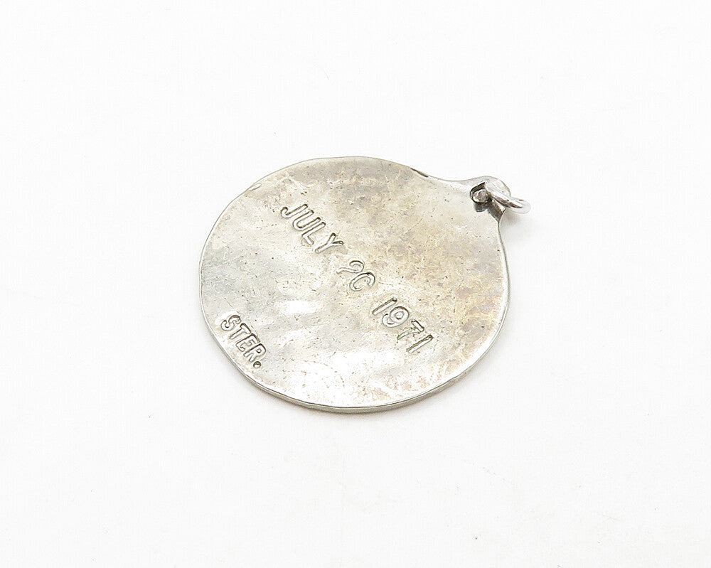 925 Sterling Silver  Vintage Apollo 15 Spacecraft 1971 Pendant  PT15516