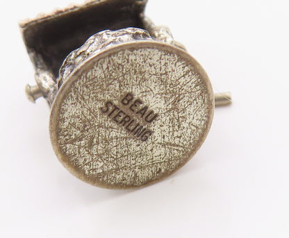 BEAU 925 Silver  Vintage Antique Wishing Water Well Drop Pendant  PT21718